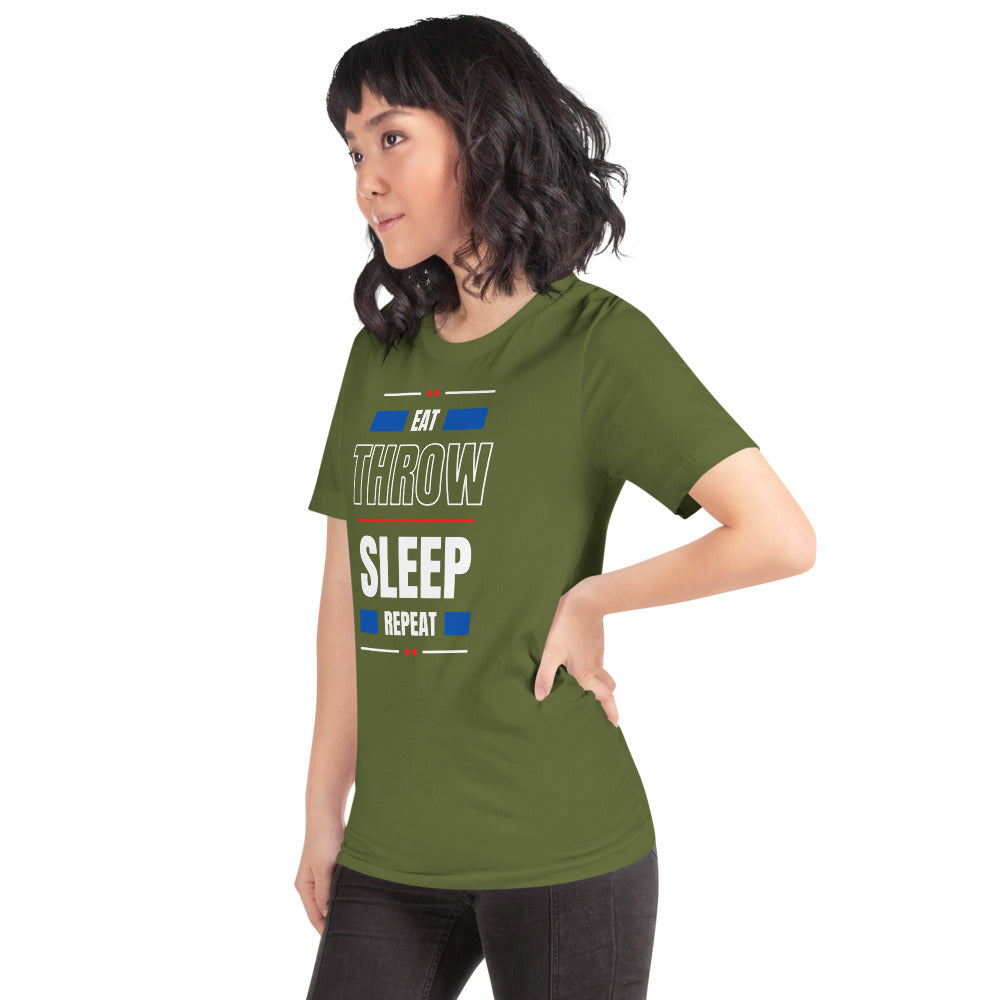 Eat Throw Sleep Repeat Unisex T-Shirt