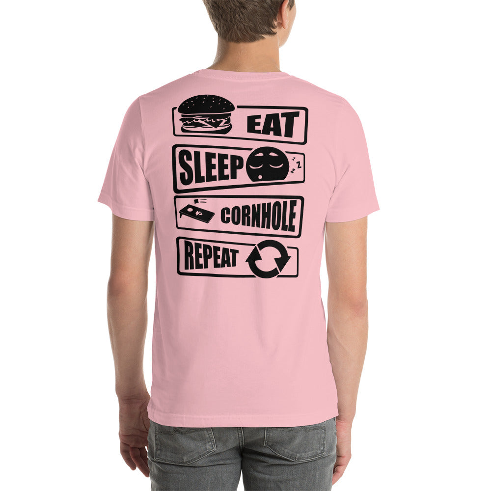 BCB eat sleep cornhole repeat Unisex T-Shirt