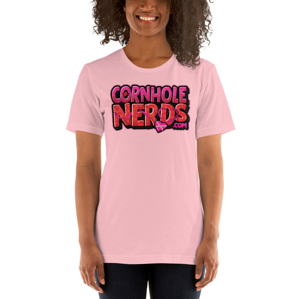 Cornhole Nerds Heart Me Sideways Unisex t-shirt