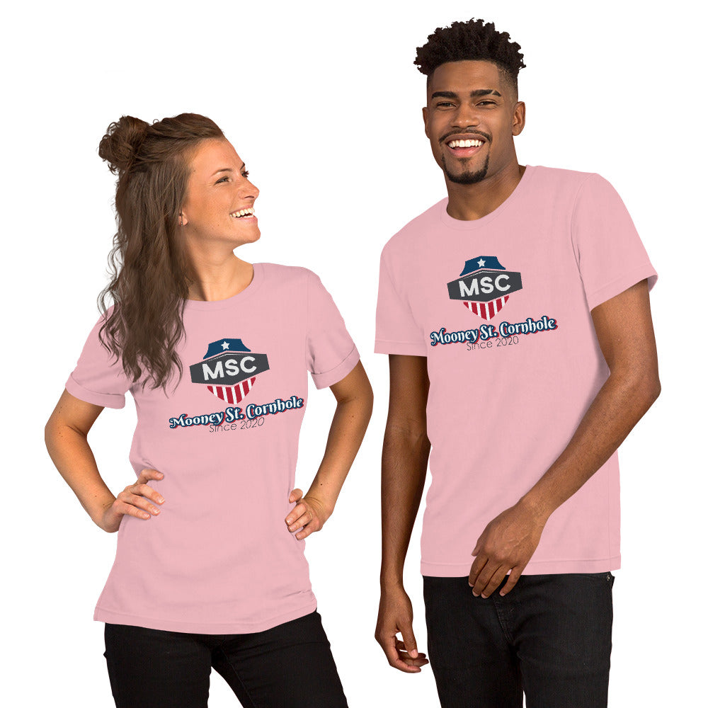 Mooney St. Cornhole Unisex t-shirt