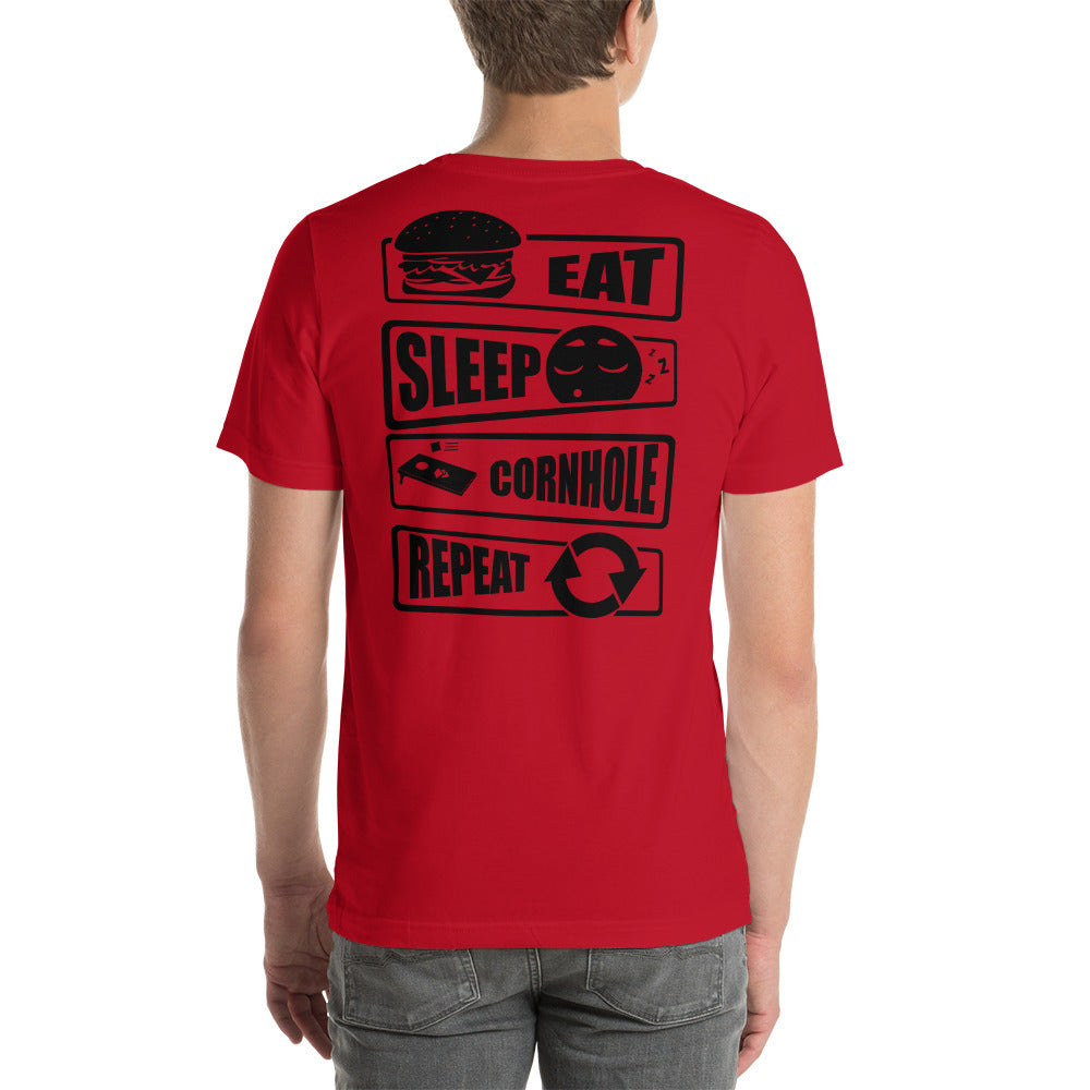 BCB eat sleep cornhole repeat Unisex T-Shirt