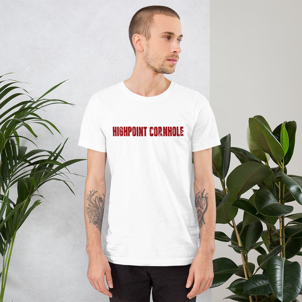 Highpoint Cornhole red lettered logo Unisex T-Shirt