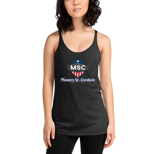 Mooney St. Cornhole Women's Racerback Tank