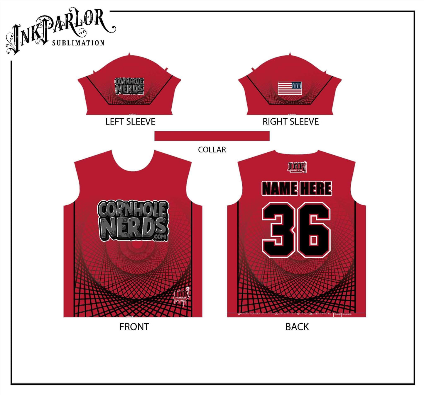 Cornhole red/black Spiro-nerd jersey