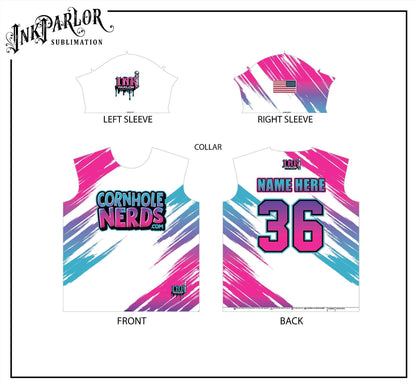 Cornhole Nerds Pink/blue, light purple Jersey(s)