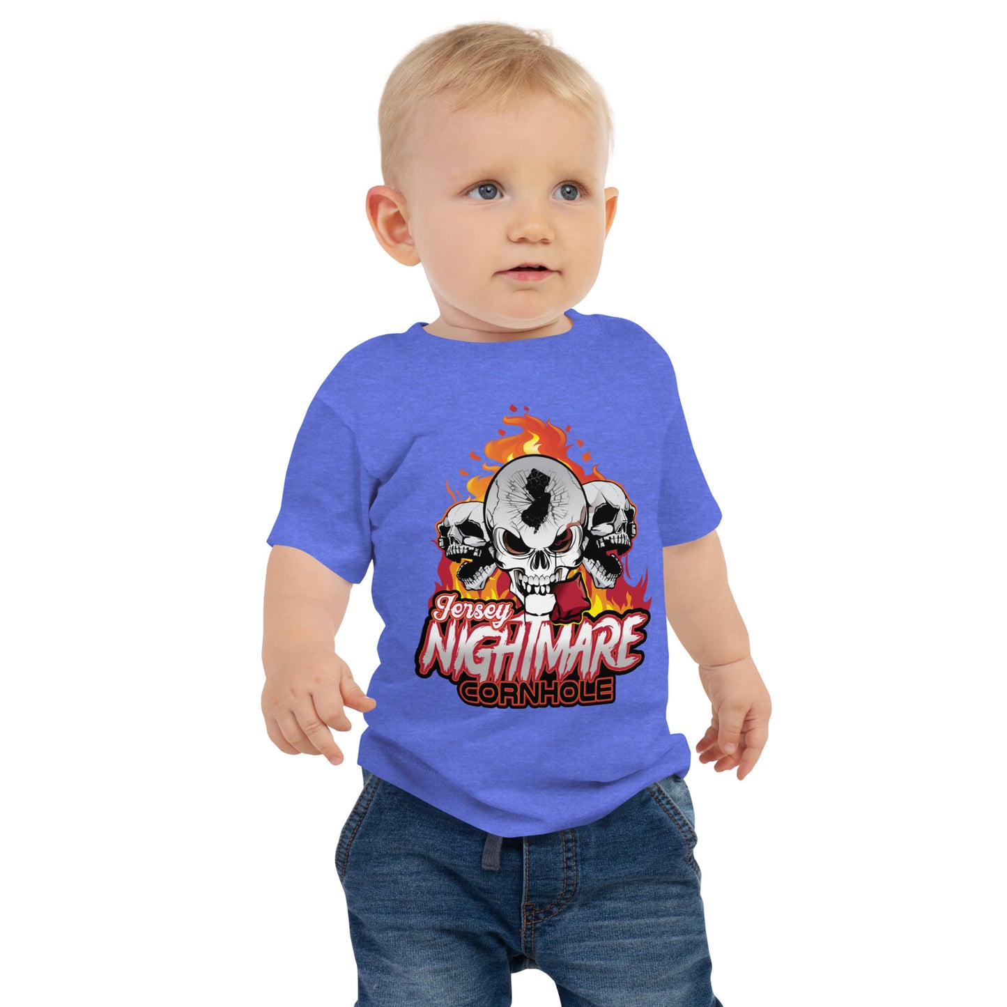 Jersey Nightmare Cornhole Baby Jersey Short Sleeve Tee