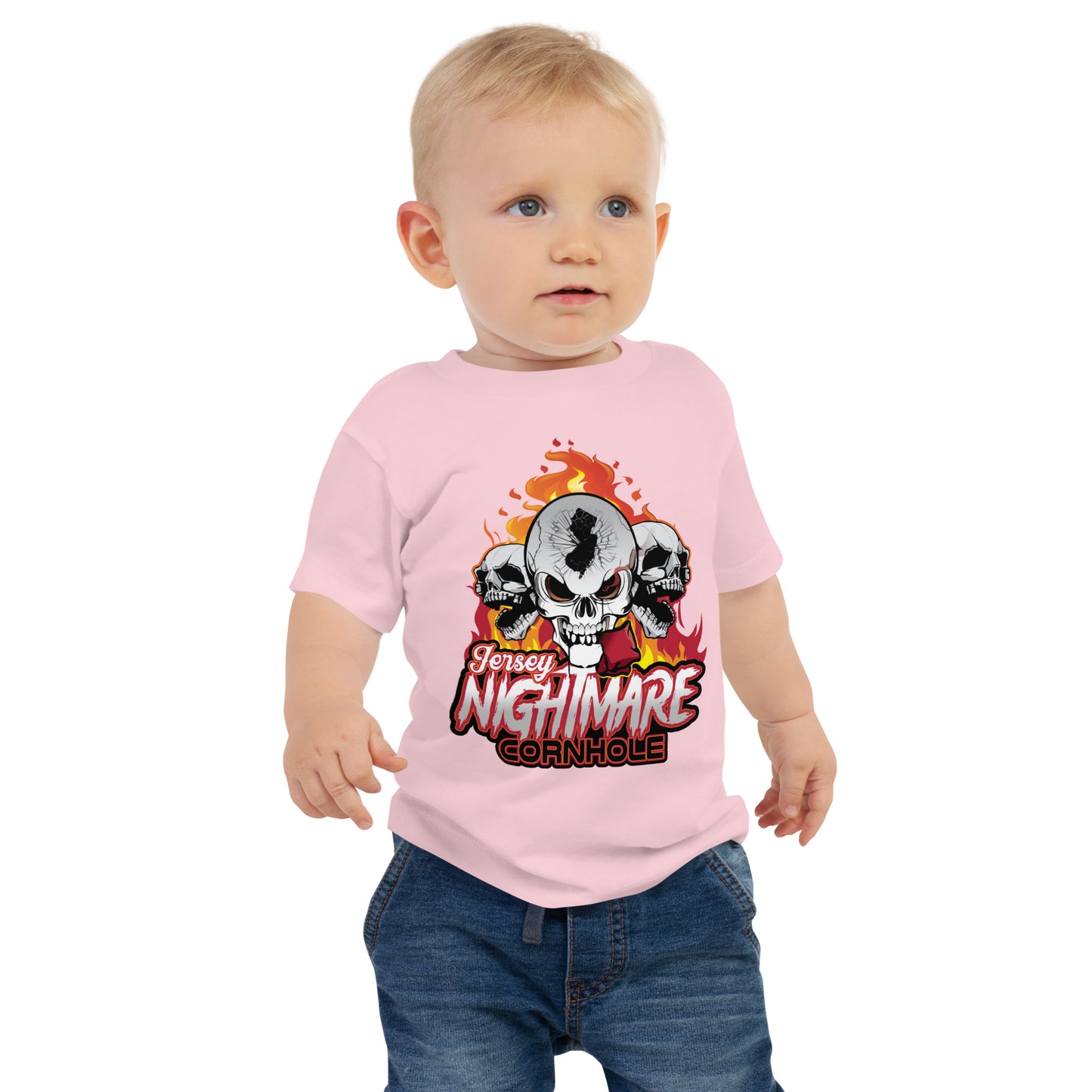 Jersey Nightmare Cornhole Baby Jersey Short Sleeve Tee