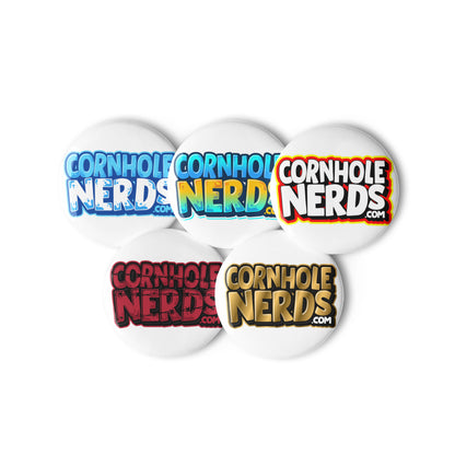 Cornhole Nerds Set of pin buttons