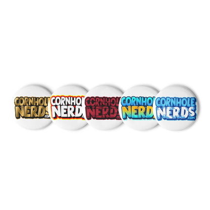 Cornhole Nerds Set of pin buttons