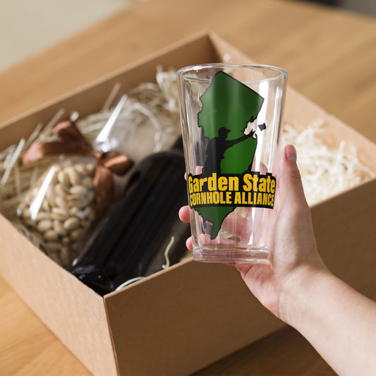 Garden State Cornhole Alliance Shaker pint glass