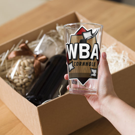 WBA Cornhole Shaker pint glass
