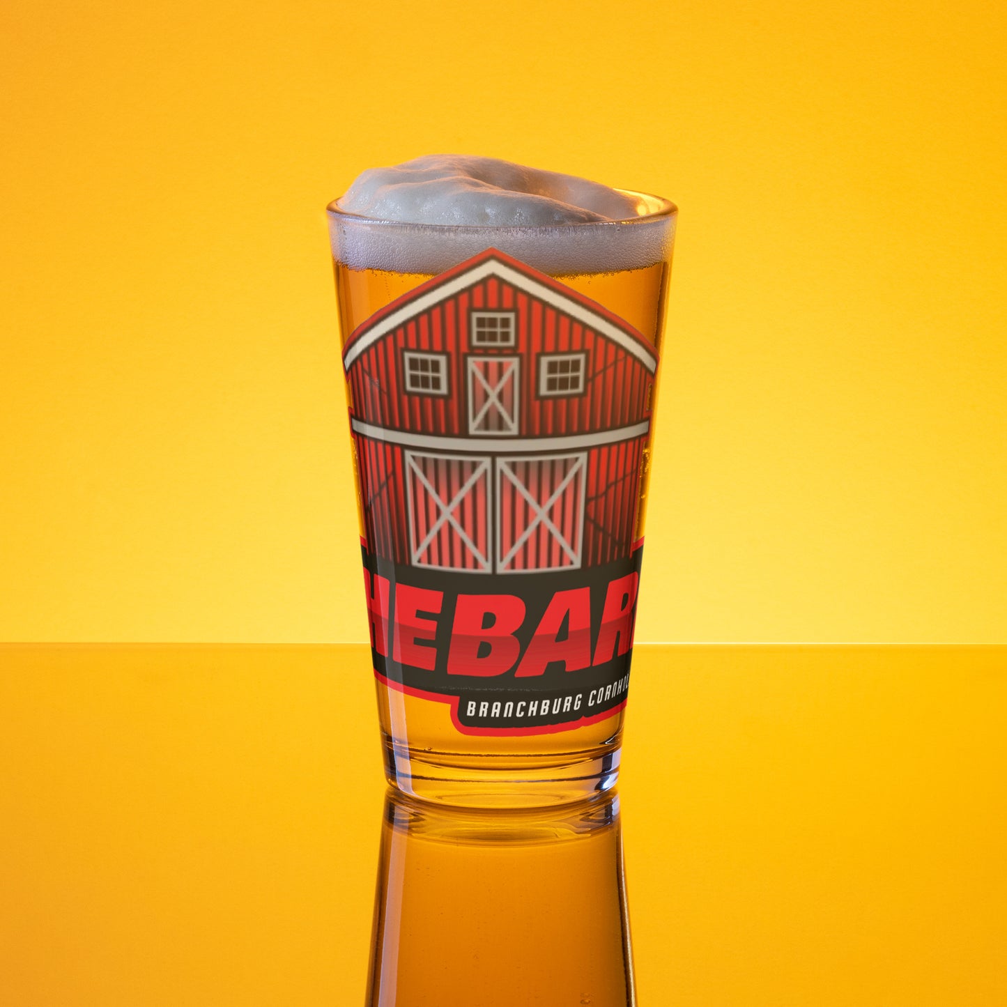 The Barn Shaker pint glass