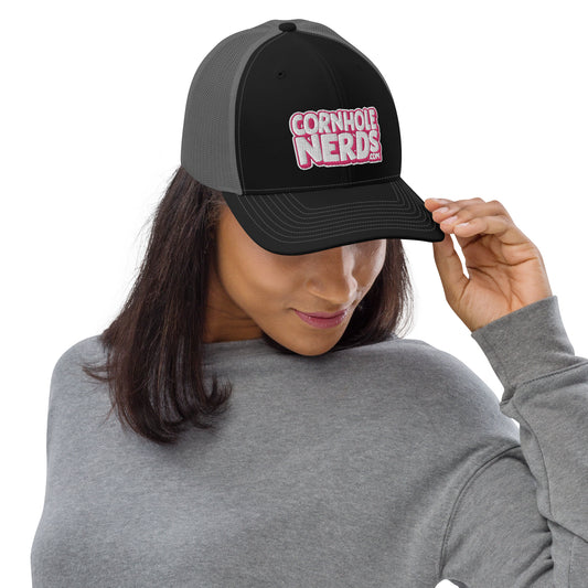 white/pink nerds logo Richardson 112 snapback Trucker hat