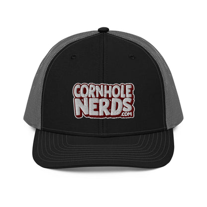 white/maroon nerds logo Richardson 112 snapback Trucker hat