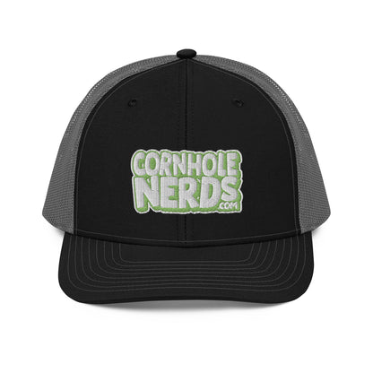 white/kiwi green nerds logo Richardson 112 snapback Trucker hat