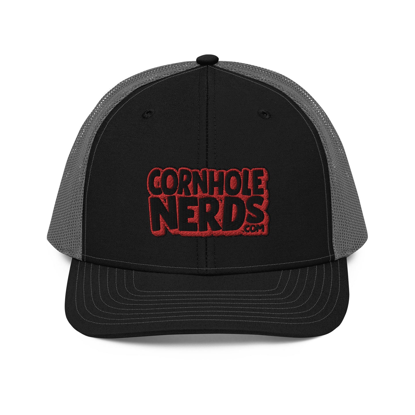 black/red nerds logo Richardson 112 snapback Trucker hat