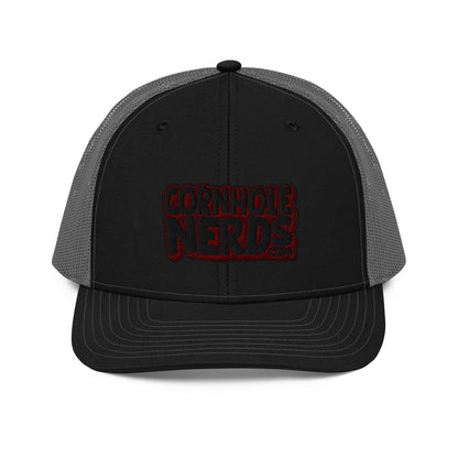 black/maroon nerds logo Richardson 112 snapback Trucker hat