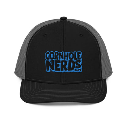 black/light blue nerds logo Richardson 112 snapback Trucker hat