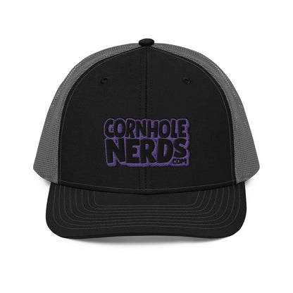 black/purple nerds logo Richardson 112 snapback Trucker hat