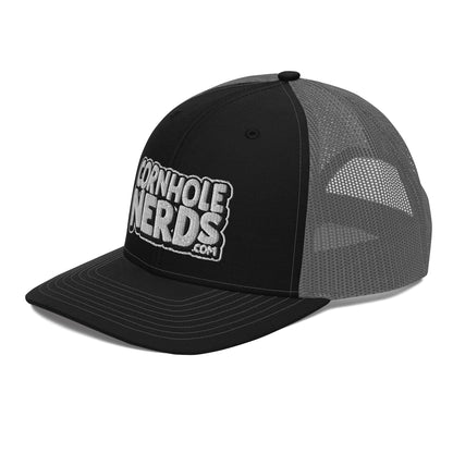 White/Black Nerds logo Richardson 112 snapback Trucker Hat