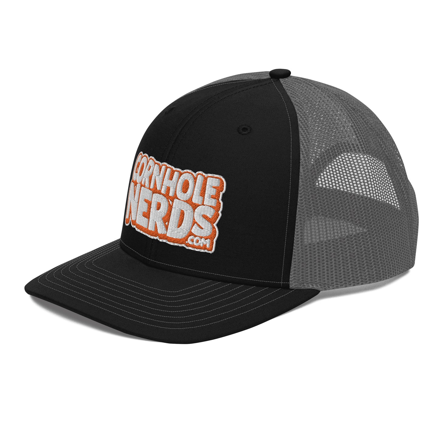 white/orange Nerds logo Richardson 112 snapback Trucker hat