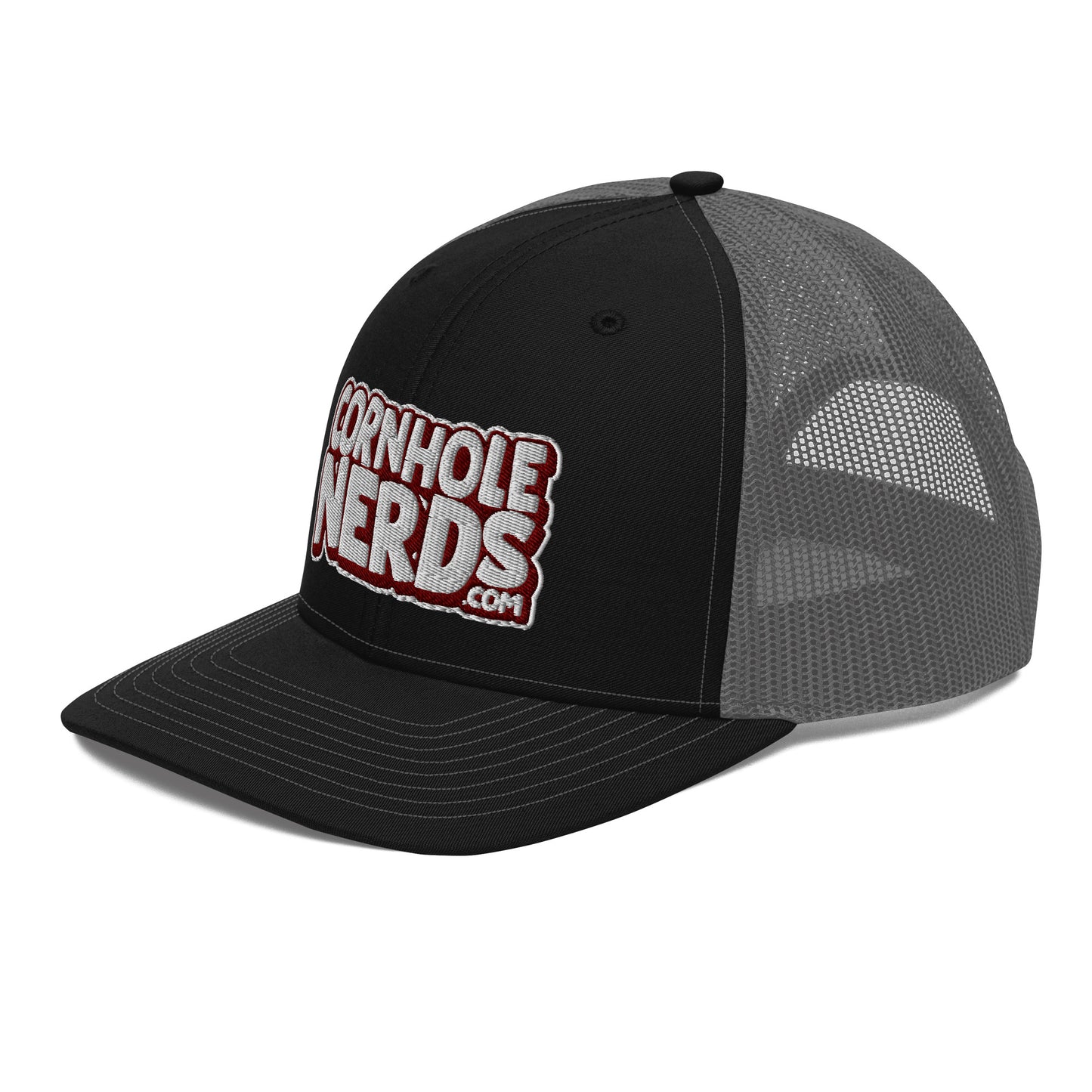 white/maroon nerds logo Richardson 112 snapback Trucker hat