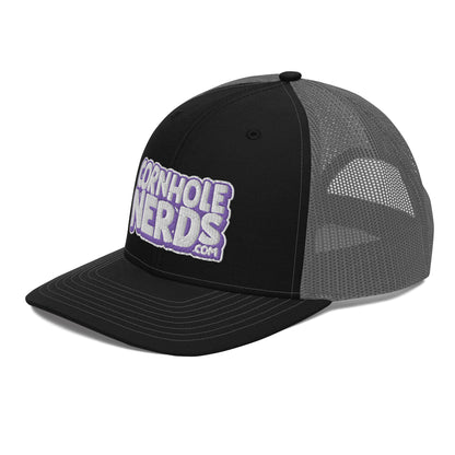 white/purple nerds logo Richardson 112 snapback Trucker hat