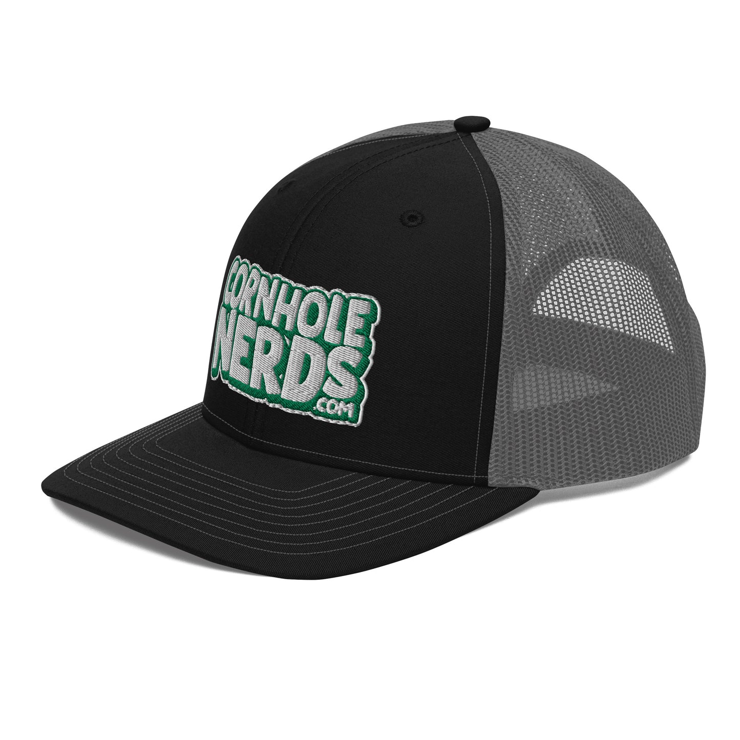 white/kelly green nerds logo Richardson 112 snapback Trucker hat