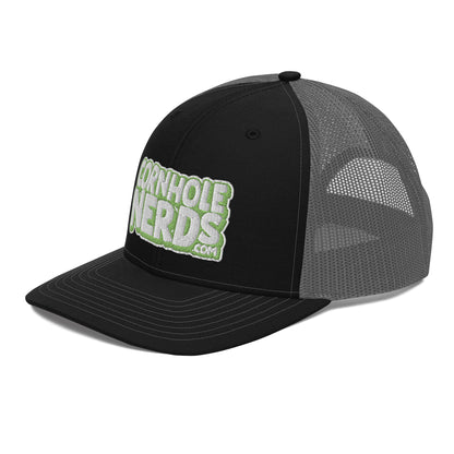 white/kiwi green nerds logo Richardson 112 snapback Trucker hat