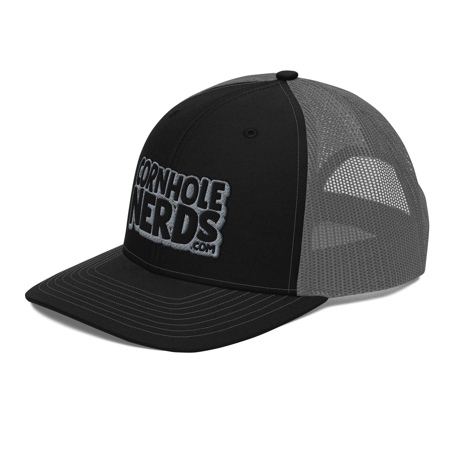 black/gray nerds logo Richardson 112 snapback Trucker hat