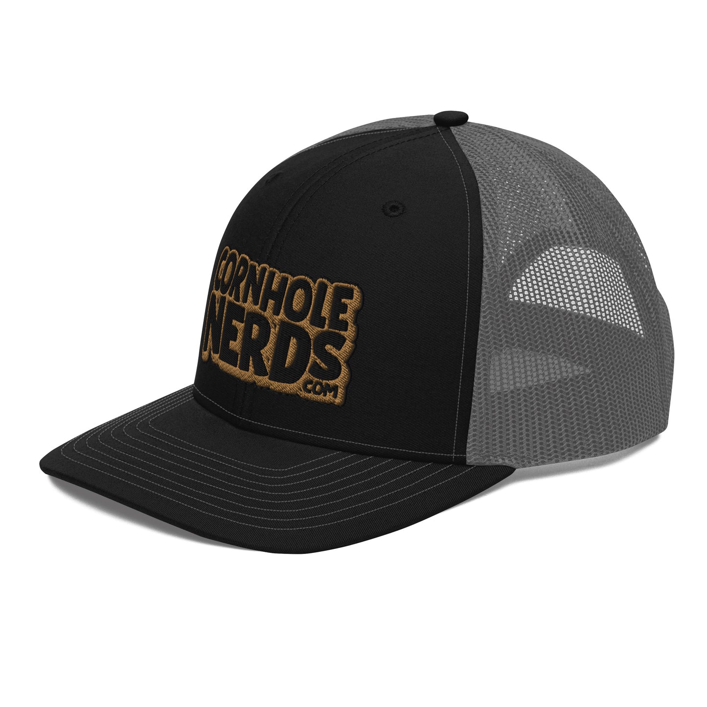 black/gold nerds logo Richardson 112 snapback Trucker hat