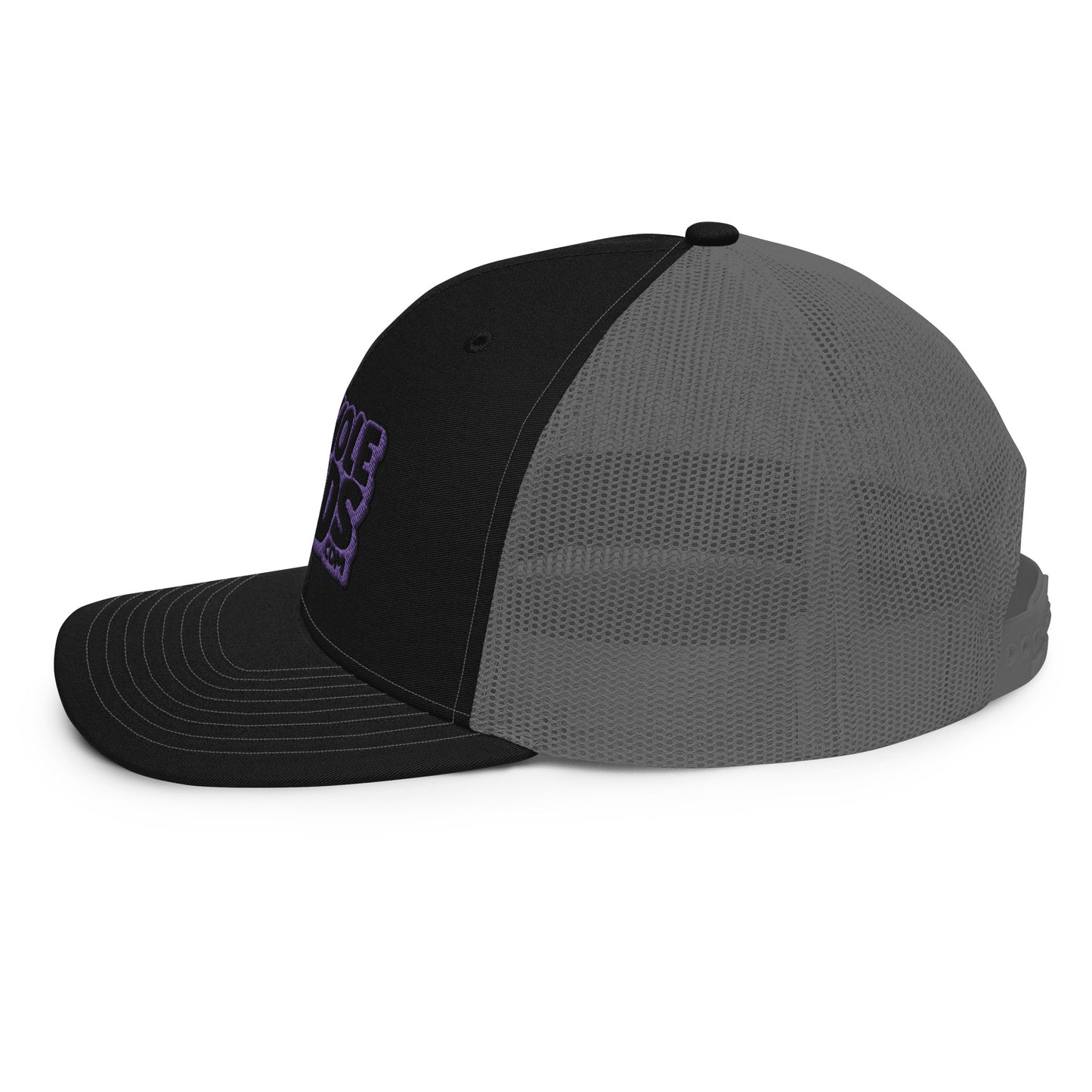 black/purple nerds logo Richardson 112 snapback Trucker hat