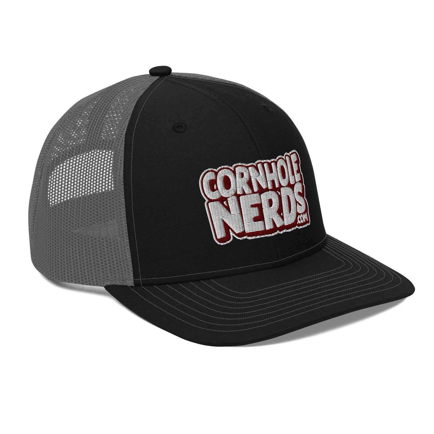 white/maroon nerds logo Richardson 112 snapback Trucker hat