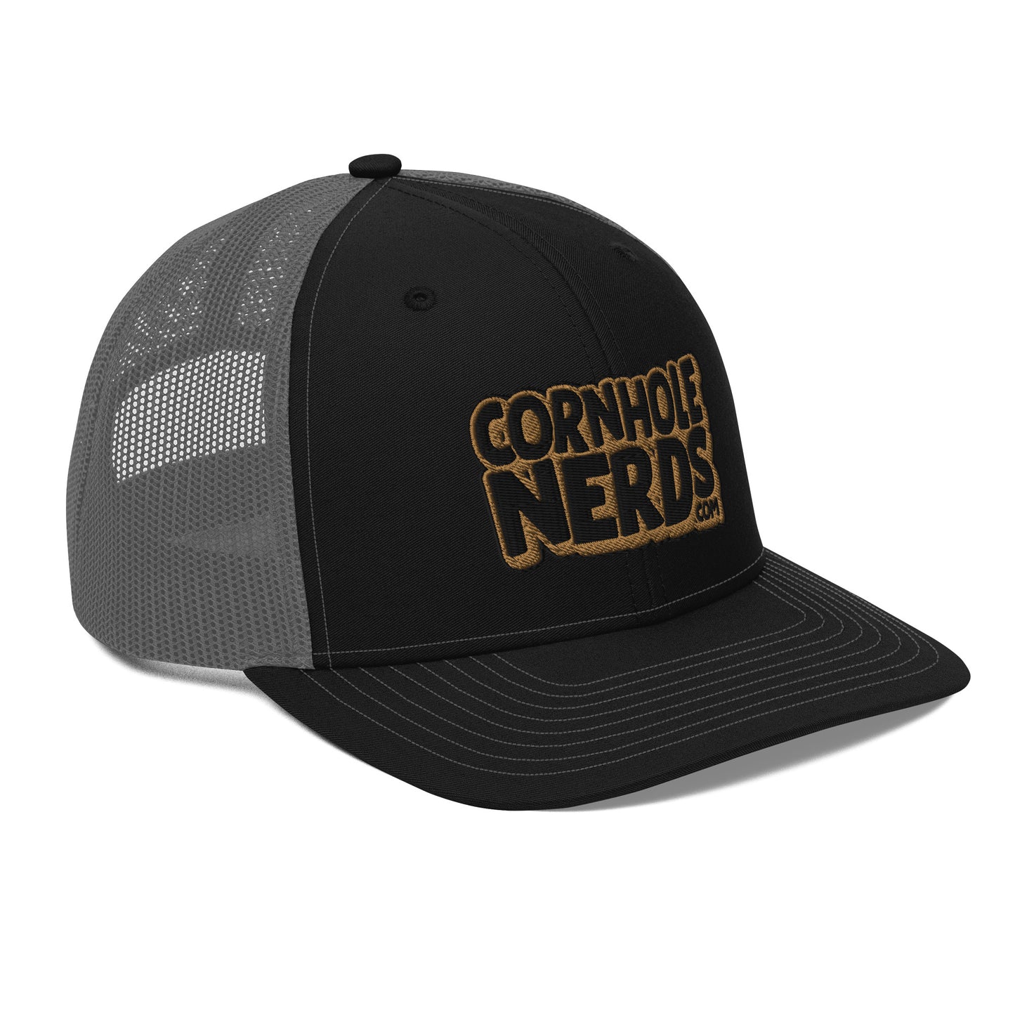 black/gold nerds logo Richardson 112 snapback Trucker hat