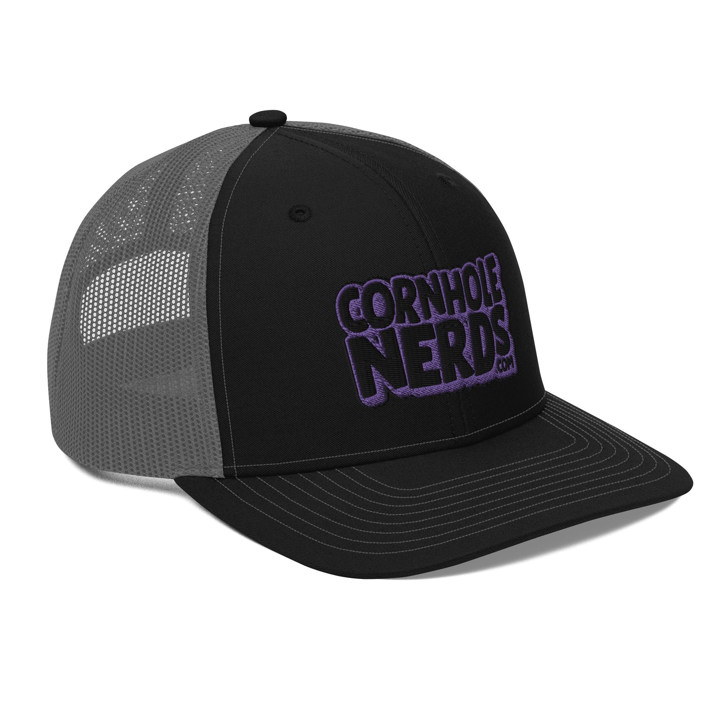 black/purple nerds logo Richardson 112 snapback Trucker hat