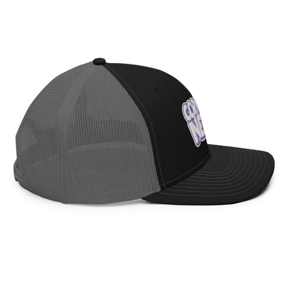 white/purple nerds logo Richardson 112 snapback Trucker hat