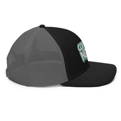 white/kelly green nerds logo Richardson 112 snapback Trucker hat