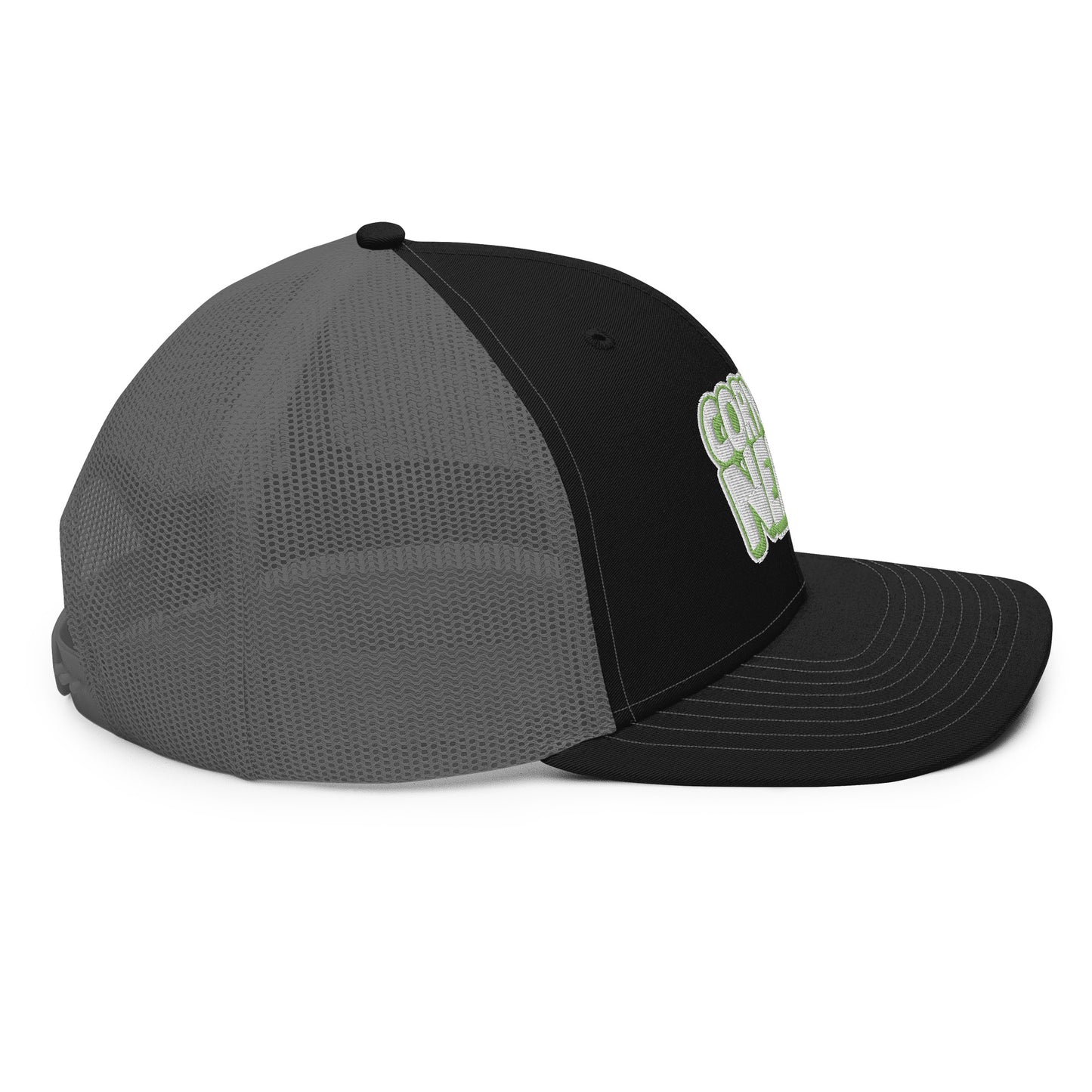 white/kiwi green nerds logo Richardson 112 snapback Trucker hat