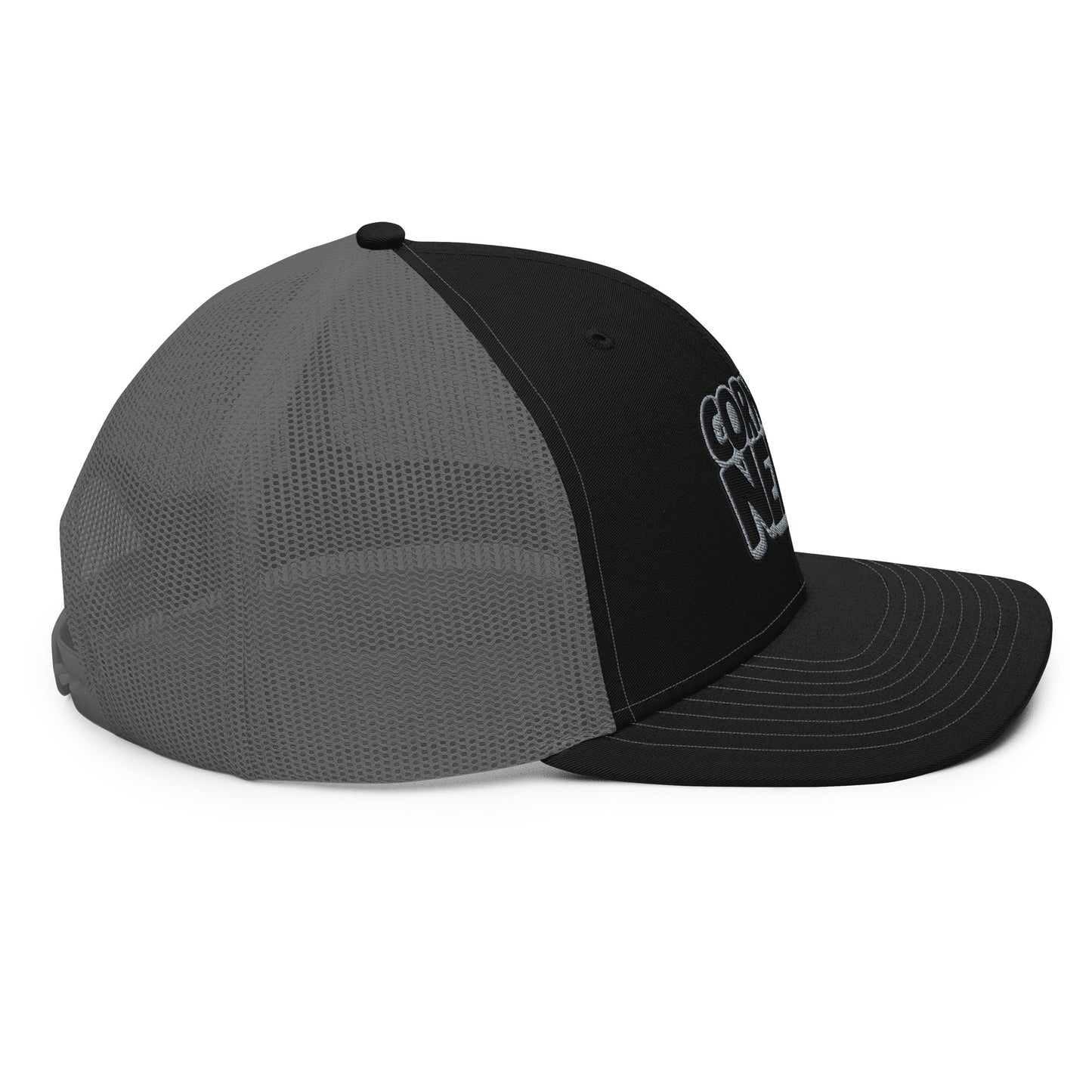 black/gray nerds logo Richardson 112 snapback Trucker hat