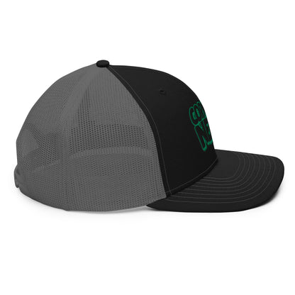 black/kelly green nerds logo Richardson 112 snapback Trucker hat