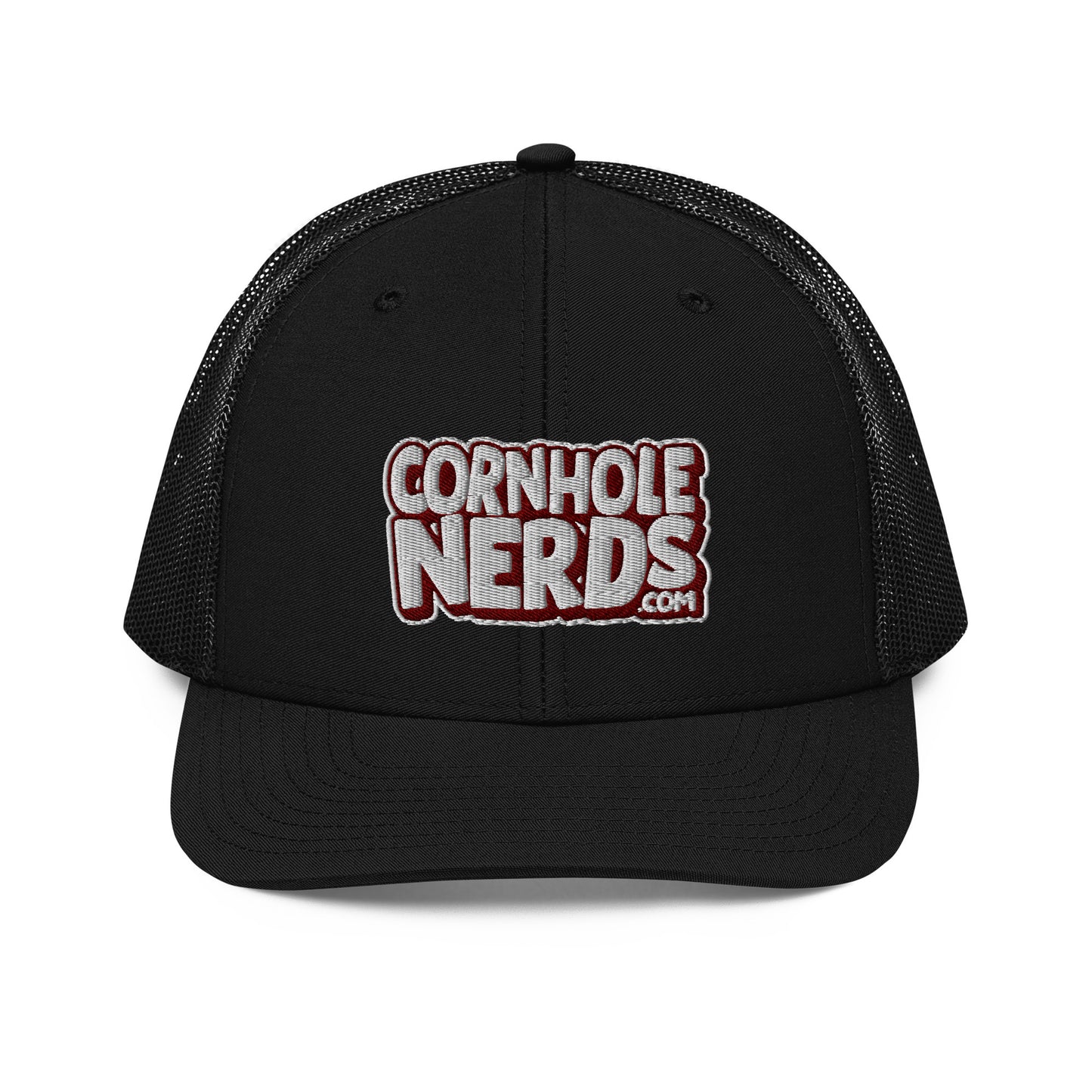 white/maroon nerds logo Richardson 112 snapback Trucker hat