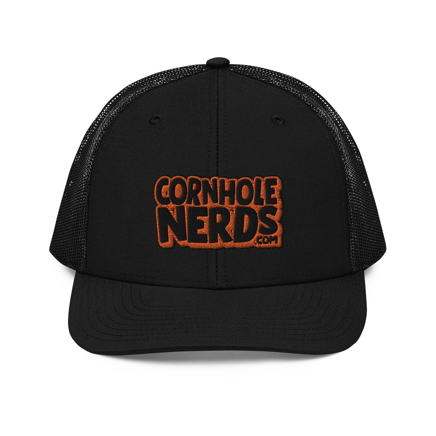 black/orange nerds logo Richardson 112 snapback Trucker Cap