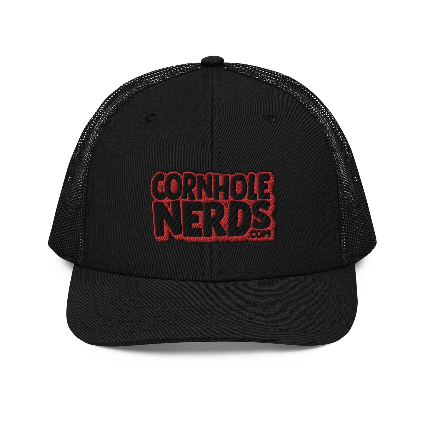 black/red nerds logo Richardson 112 snapback Trucker hat