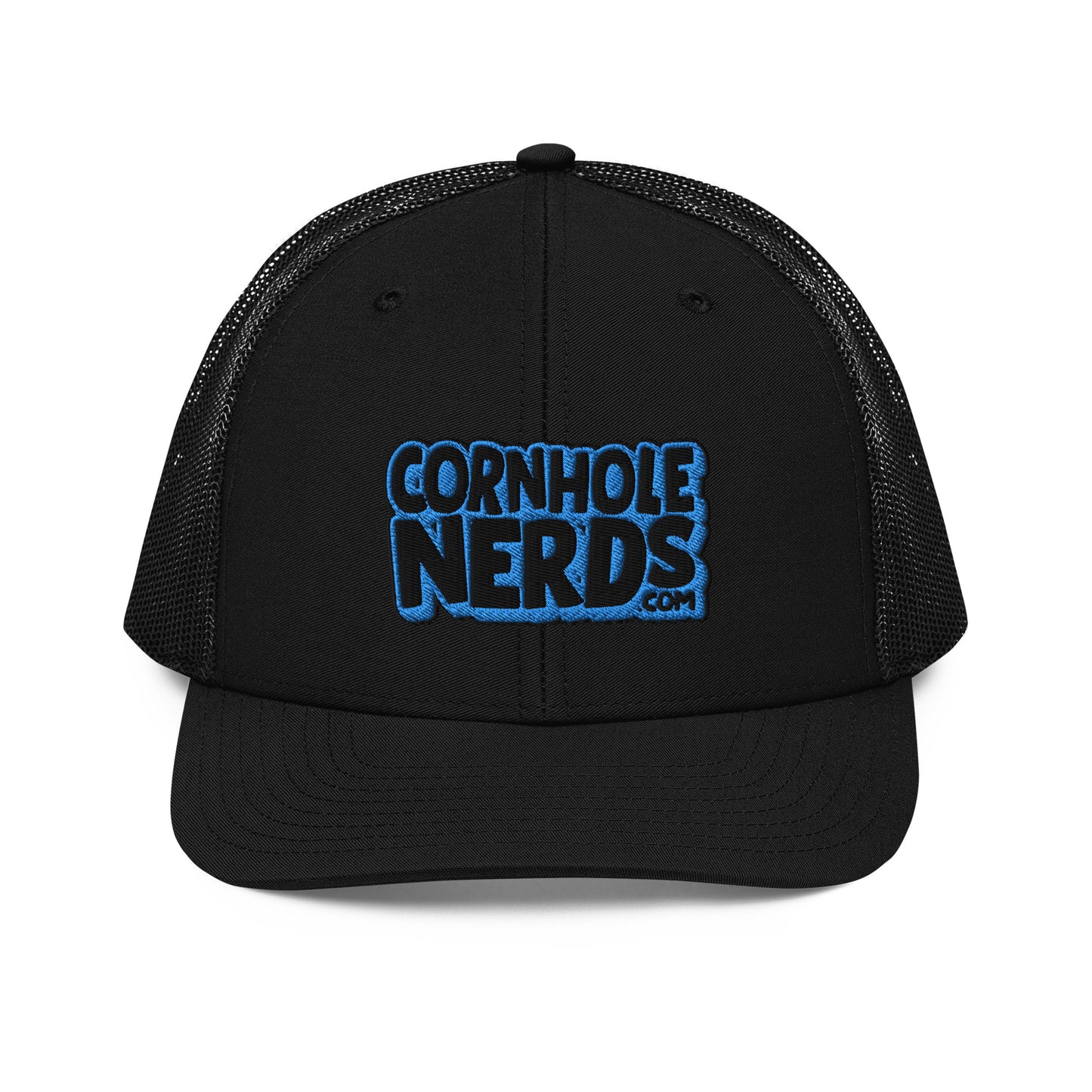 black/light blue nerds logo Richardson 112 snapback Trucker hat