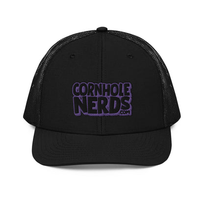 black/purple nerds logo Richardson 112 snapback Trucker hat