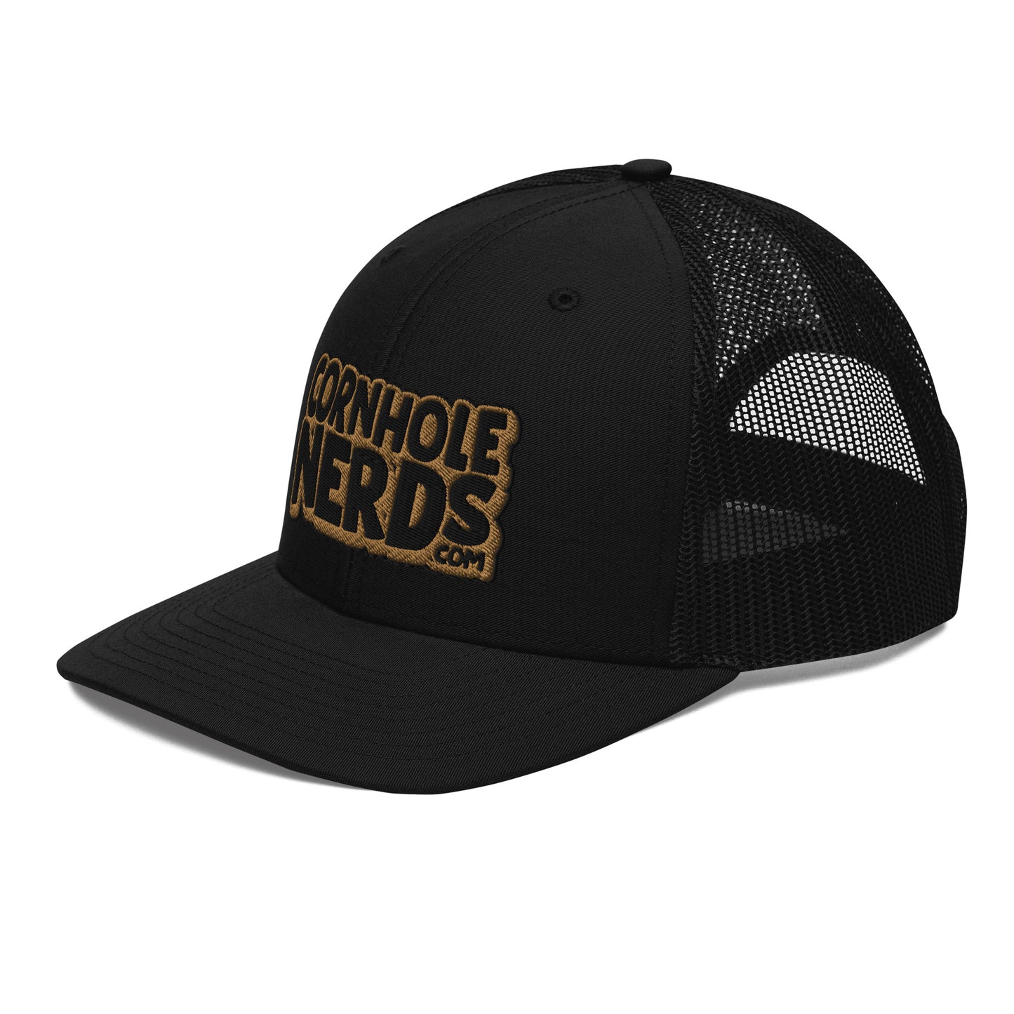 black/gold nerds logo Richardson 112 snapback Trucker hat