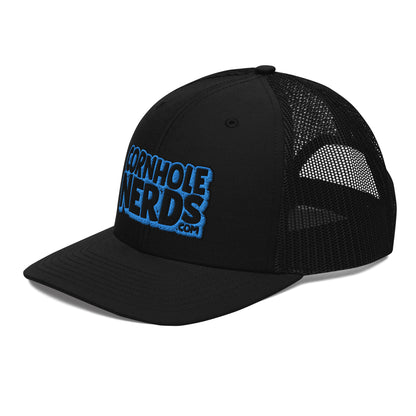 black/light blue nerds logo Richardson 112 snapback Trucker hat