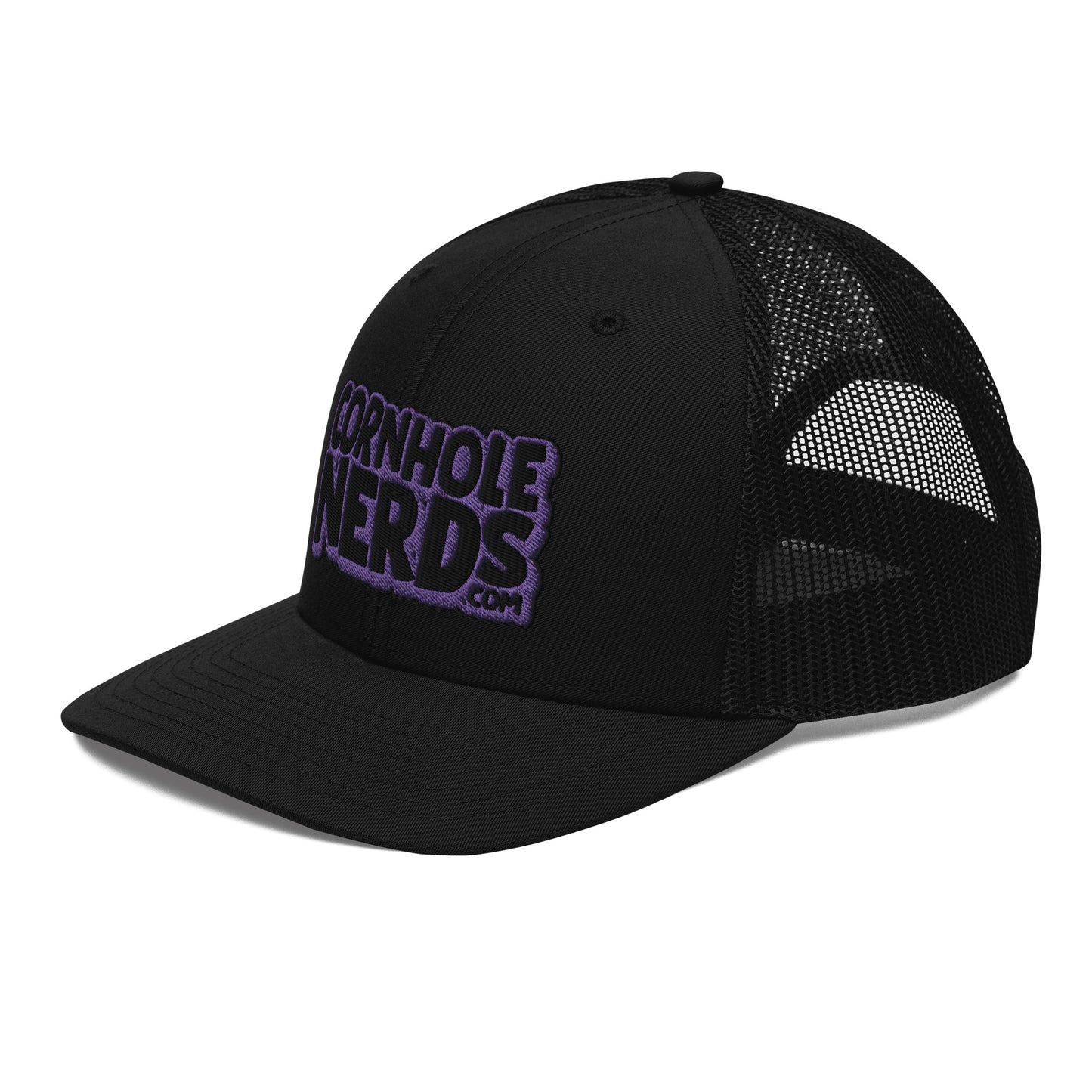 black/purple nerds logo Richardson 112 snapback Trucker hat