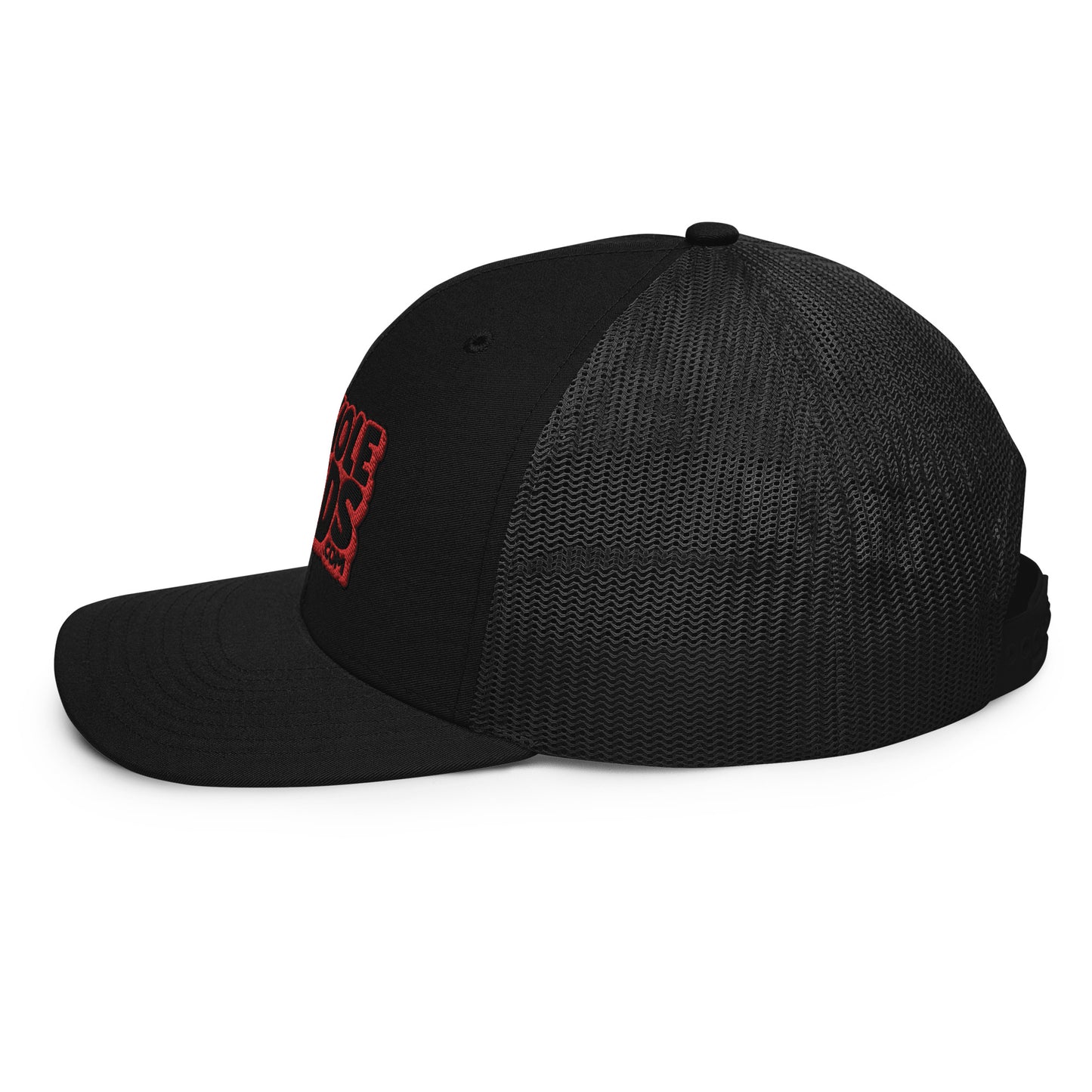 black/red nerds logo Richardson 112 snapback Trucker hat