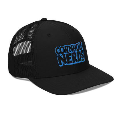 black/light blue nerds logo Richardson 112 snapback Trucker hat